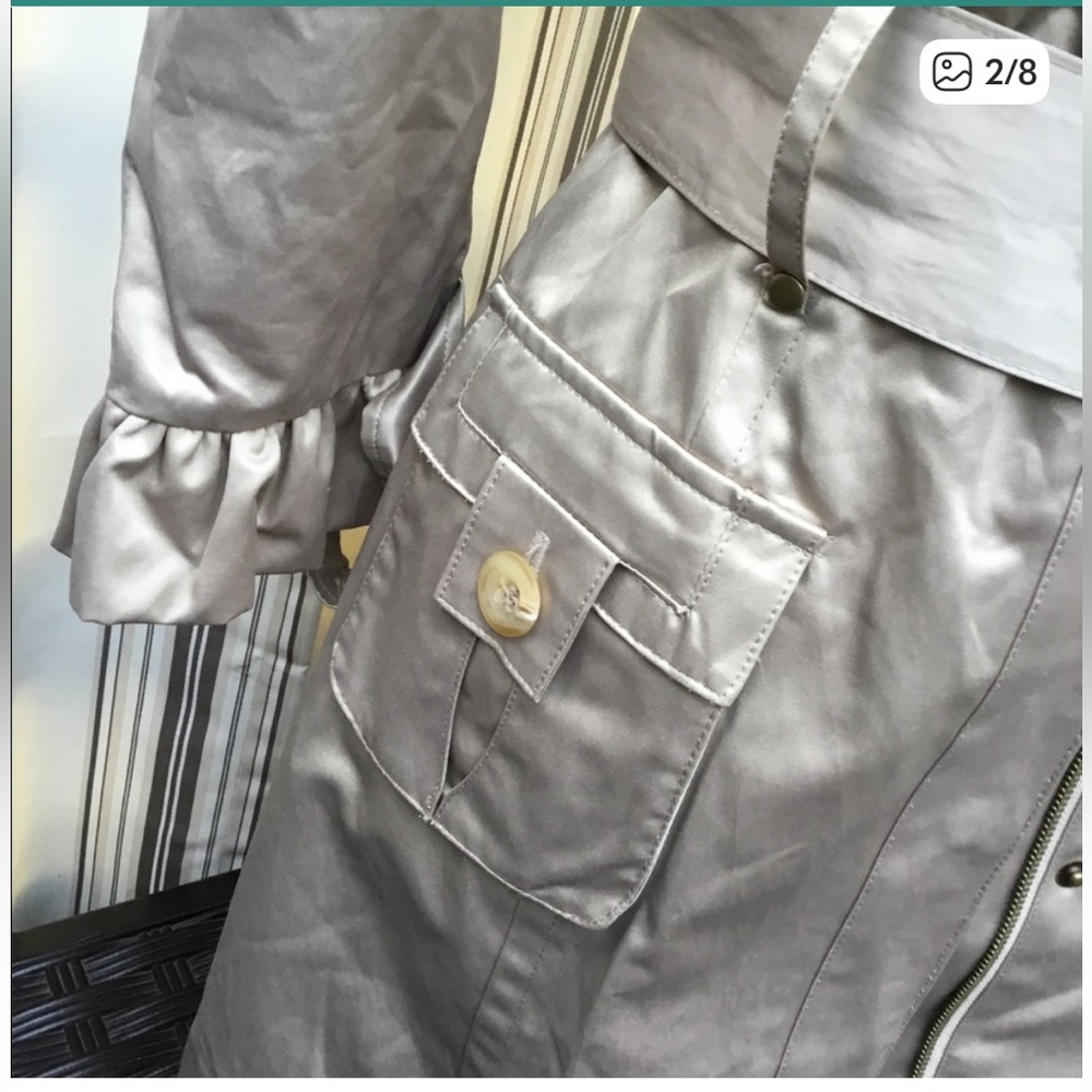 Bebe Women's Trench Coat with Belt - Picture 2 of 4